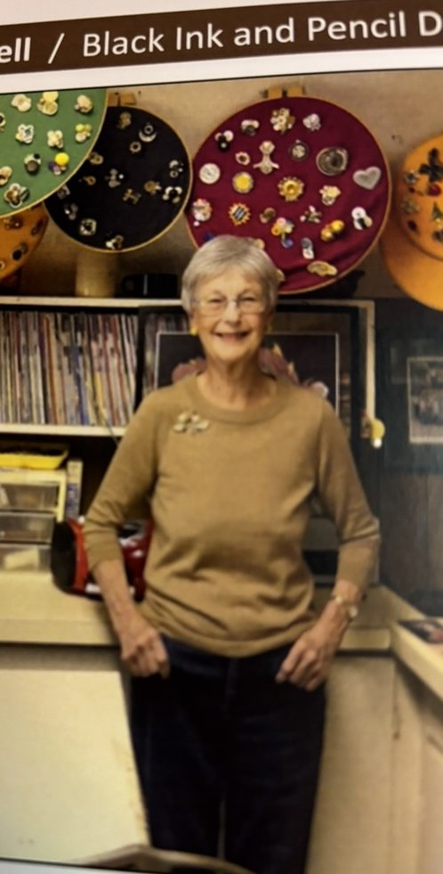 Portrait of artist Dolores Chadwell in her studio